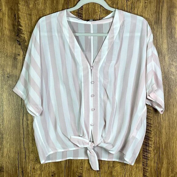 Rails NWT Thea Peony Striped blouse, 100% silk, size small - Picture 6 of 16